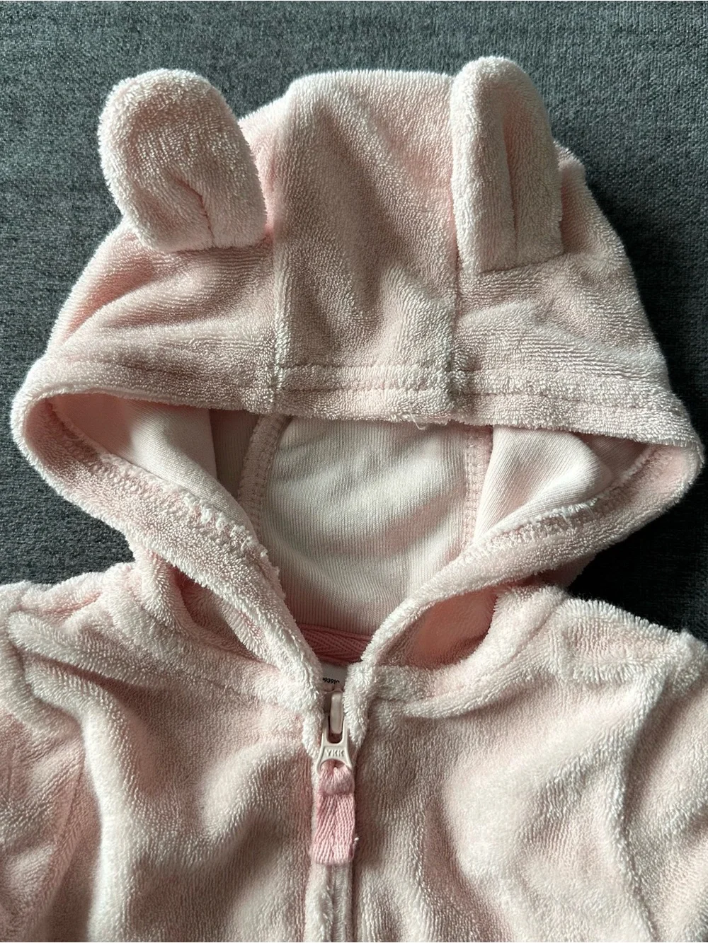Pink Plush Hooded Baby Jacket & Joggers with Ears